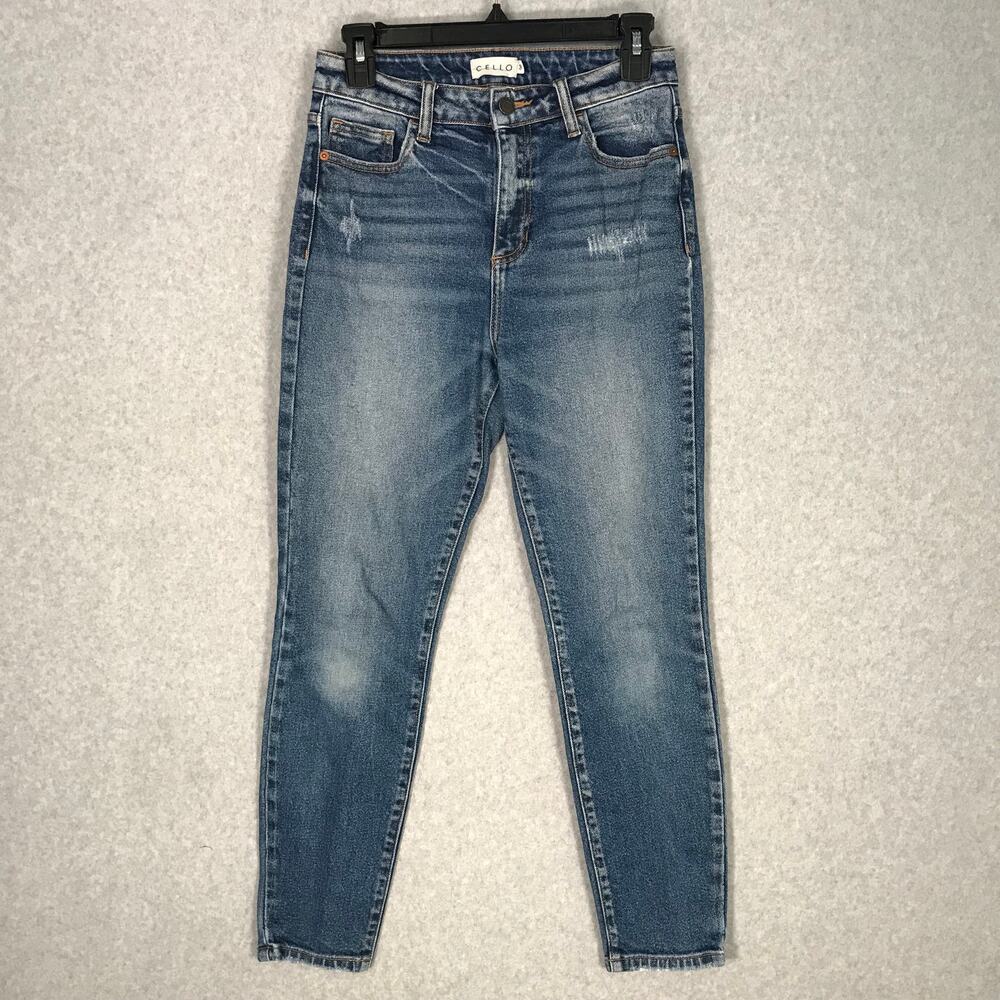 Cello Jeans Women Size 3 Skinny Ankle Distressed Holes Grunge Capsule Worn Faded